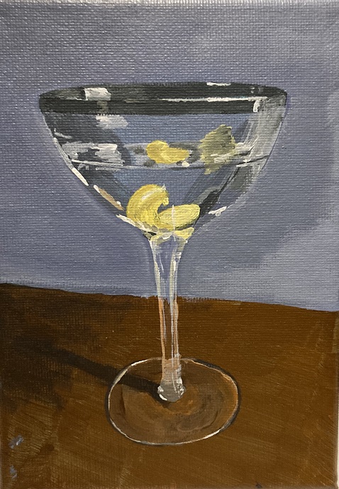 Martini with lemon twist